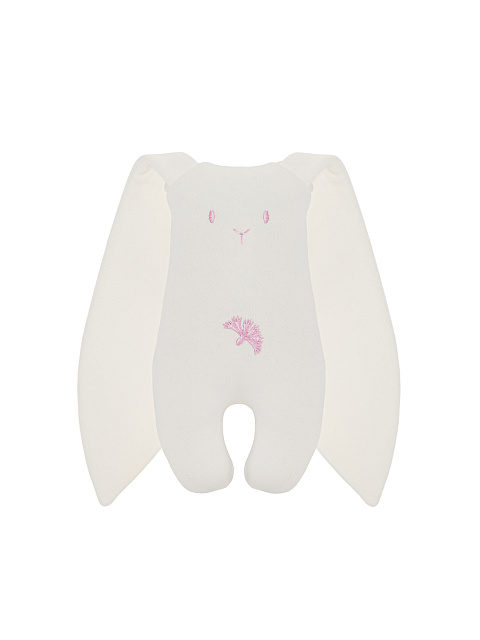 Игрушка "Заяц" белая с розовой вышивкой, 1 Игрушка "Заяц" белая с розовой вышивкой, 1