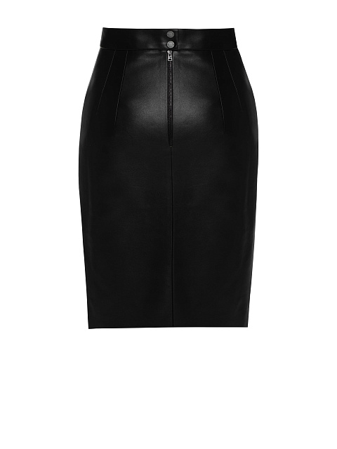 Черная юбка-миди из кожи, 2 Черная юбка-миди из кожи, 2