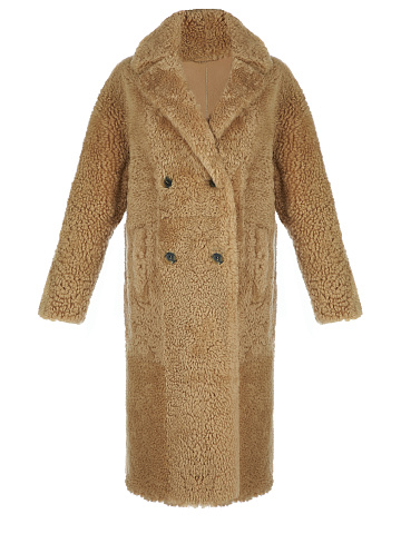 Коричневая шуба из овчины, 1