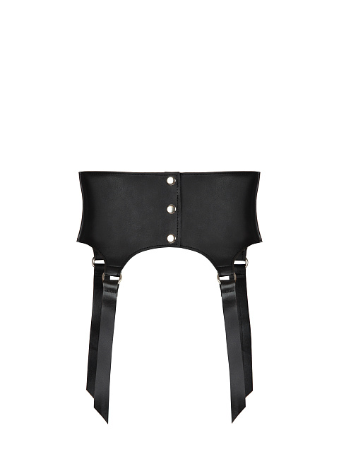 Черный пояс из эко-кожи со шнуровкой, 2