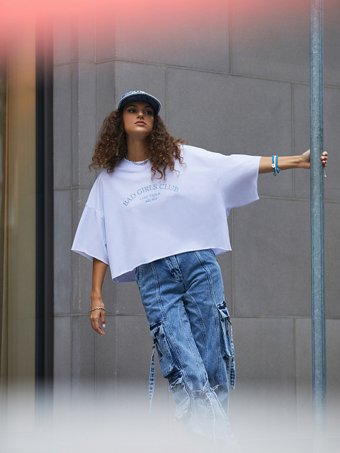 Синие джинсы-карго с ремнями, 14 Синие джинсы-карго с ремнями, 14