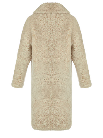 Бежевая шуба из овчины, 2