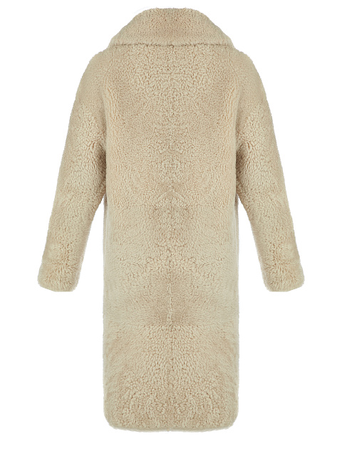 Бежевая шуба из овчины, 2