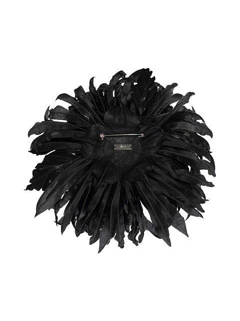 Черная брошь из органзы, 4