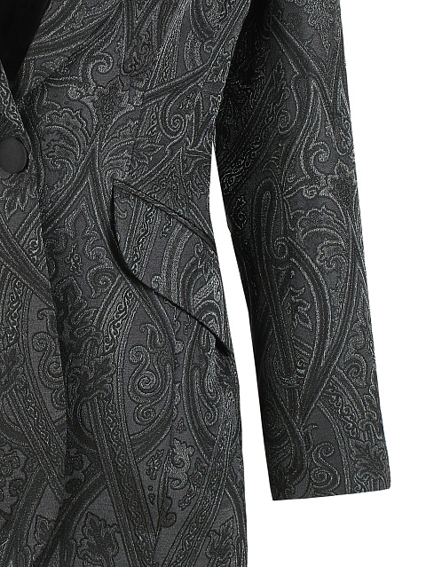 Черный жаккардовый жакет с люрексом, 3 Черный жаккардовый жакет с люрексом, 3