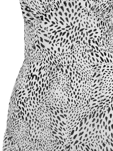 Белый сарафан с леопардовым принтом, 3 Белый сарафан с леопардовым принтом, 3