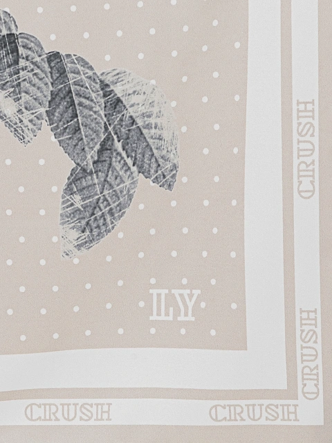 Бежевый платок с принтом Crush, 2 Бежевый платок с принтом Crush, 2