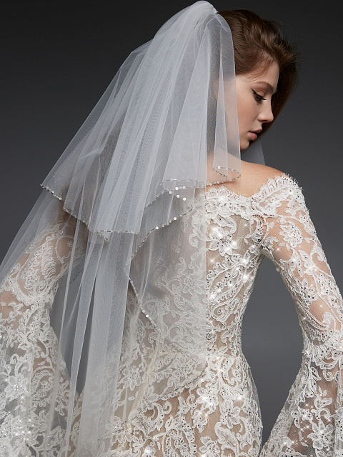 Платье-мини из кордового кружева со стразами Swarovski, 8