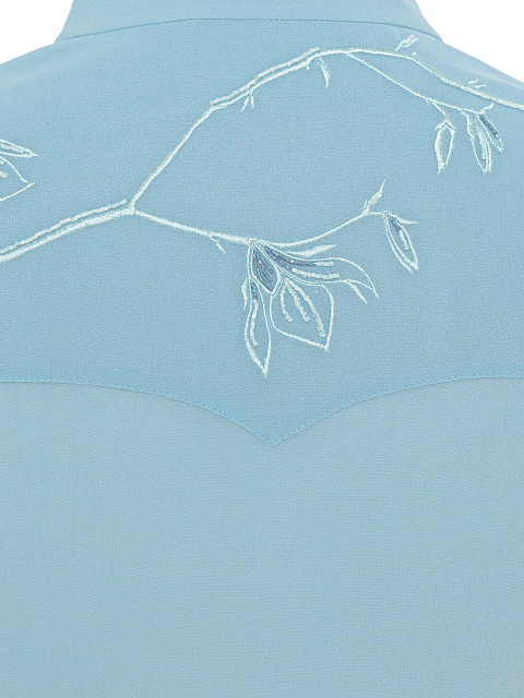 Голубая блузка из шифона с вышивкой, 4 Голубая блузка из шифона с вышивкой, 4