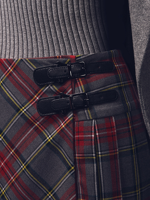 Юбка-мини в серо-красную клетку, 5 Юбка-мини в серо-красную клетку, 5