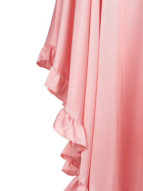 Розовый сарафан из вискозы с рюшами, 3