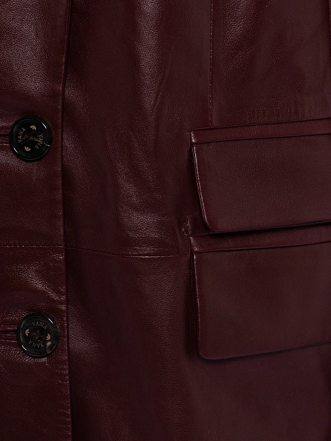 Бордовый жакет из кожи, 3 Бордовый жакет из кожи, 3