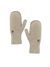Бежевые кашемировые варежки с серебряной снежинкой Бежевые кашемировые варежки с серебряной снежинкой