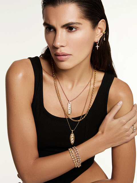 Браслет в виде цепи из розового золота с бриллиантами, 7 Браслет в виде цепи из розового золота с бриллиантами, 7