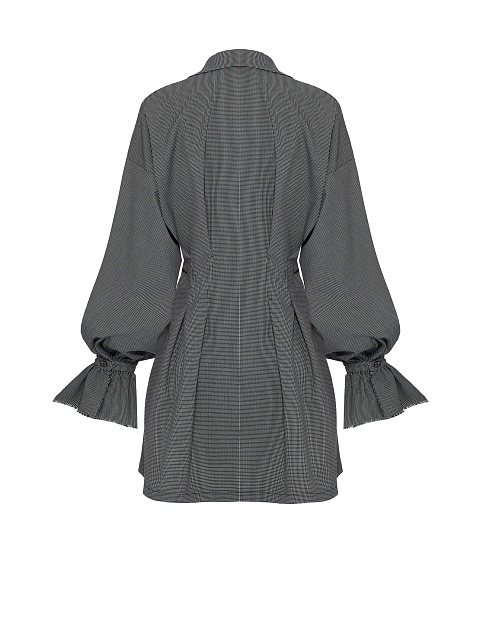 Серое платье-жакет с объемными рукавами, 2 Серое платье-жакет с объемными рукавами, 2