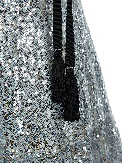 Платье-сарафан в серебристых пайетках, 4