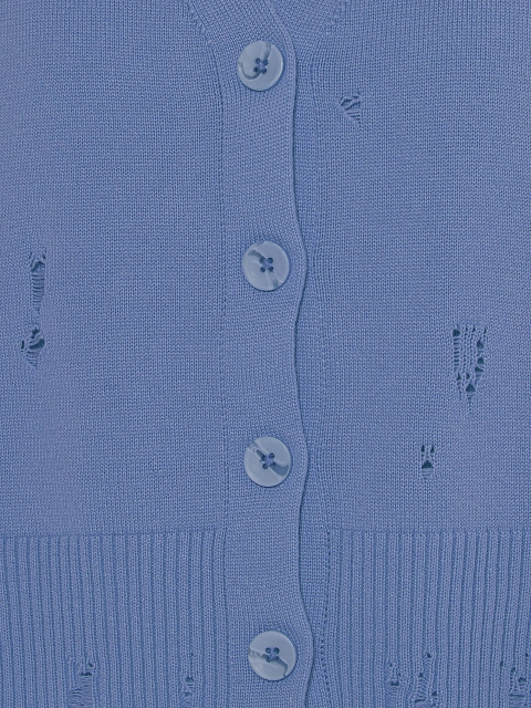 Сиреневый вязаный комплект из кардигана, топа и брюк, 6