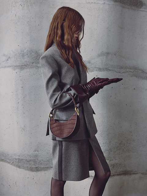 Сумка Half Moon из кожи крокодила коричневого цвета, 7 Сумка Half Moon из кожи крокодила коричневого цвета, 7