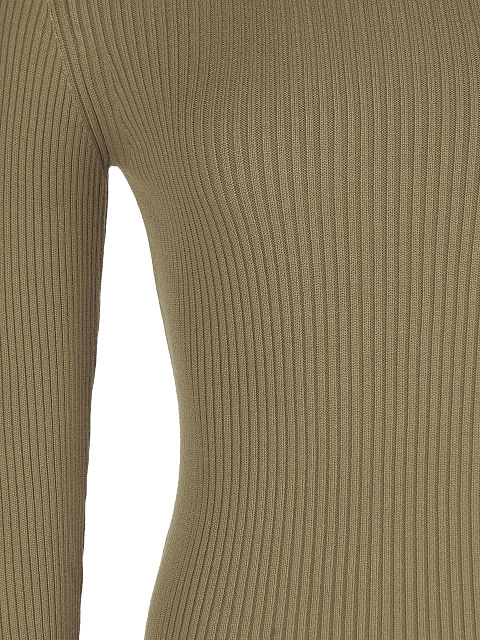 Зеленая трикотажная водолазка в рубчик, 3 Зеленая трикотажная водолазка в рубчик, 3