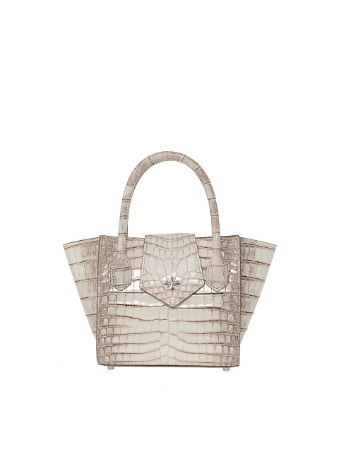 Сумка из кожи крокодила гималаи с серебром, 1 Сумка из кожи крокодила гималаи с серебром, 1