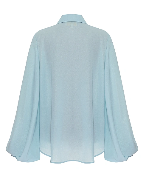 Голубая блузка из креп-вискозы с люрексом, 2