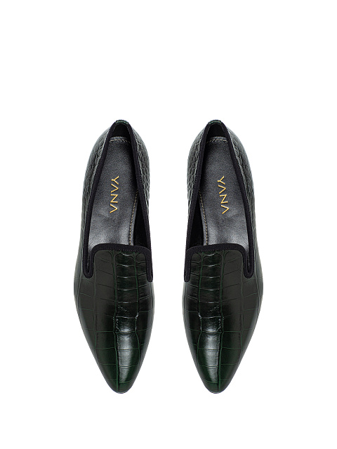 Зеленые лоферы из кожи, 5