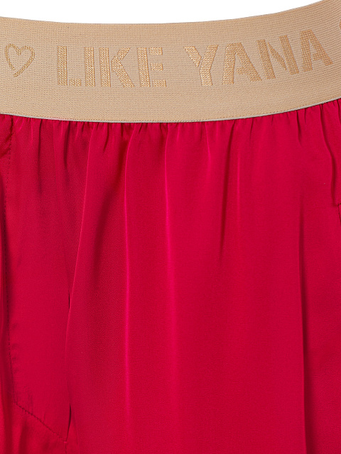 Ярко-розовая шелковая пижама с белым кантом, 7 Ярко-розовая шелковая пижама с белым кантом, 7