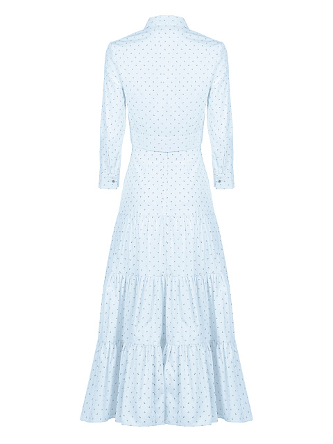 Голубой хлопковый костюм из платья и рубашки, 2 Голубой хлопковый костюм из платья и рубашки, 2