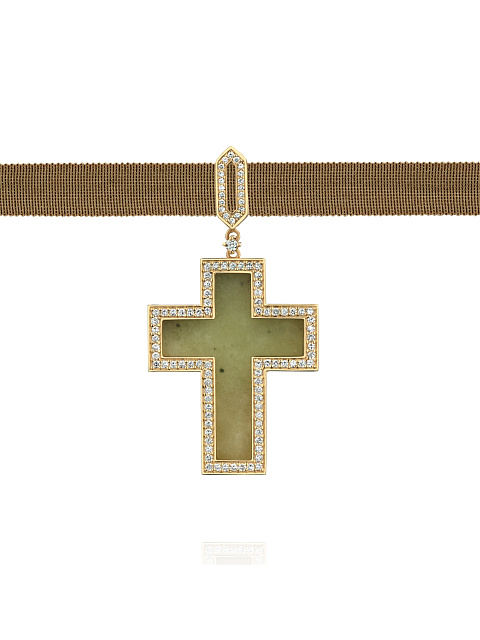 Кулон-крест из нефрита, 1