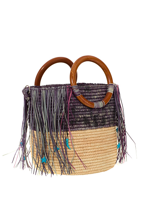 Плетеная сумка с круглыми ручками, 2 Плетеная сумка с круглыми ручками, 2