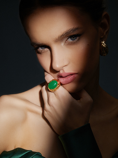 Серьги "Dragon" из желтого золота, 4