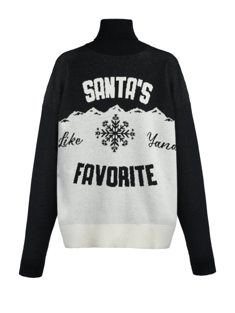 Мужской черно-белый свитер Santa\\\'s Favorite, 1