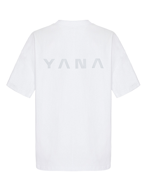 Мужская белая футболка из хлопка с принтом на спине, 2 Мужская белая футболка из хлопка с принтом на спине, 2