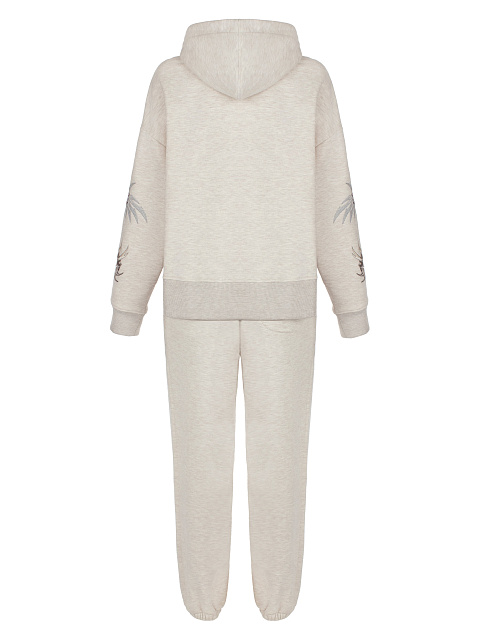 Светло-бежевый костюм с драконами и мечами на рукавах, 2 Светло-бежевый костюм с драконами и мечами на рукавах, 2