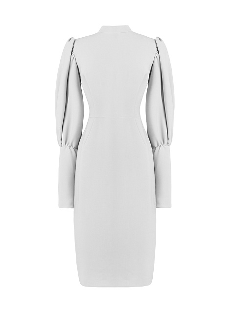 Белое платье-миди с открытой спиной, 1