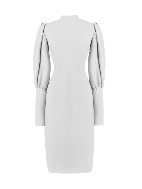 Белое платье-миди с открытой спиной, 1