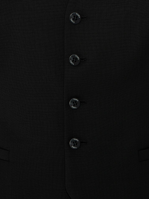 Черный костюм-тройка из шерсти, 7