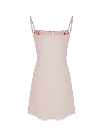 Розовое платье-мини из вискозы, 2