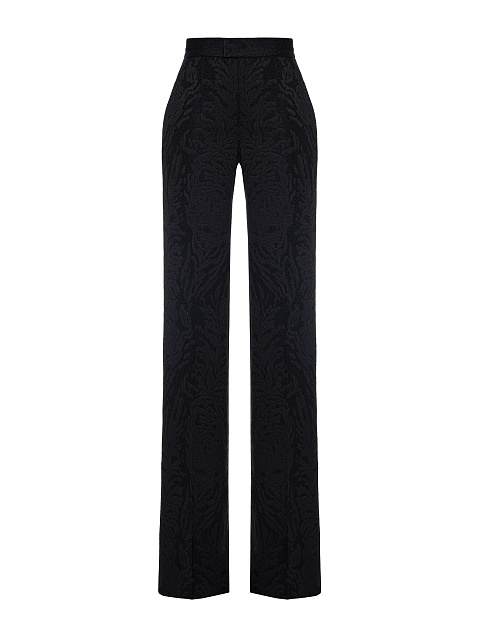 Черный костюм-тройка из жаккарда с кружевом и перьями, 16