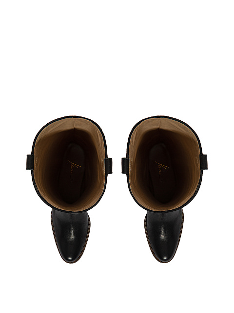 Черные казаки из винтажной кожи, 4