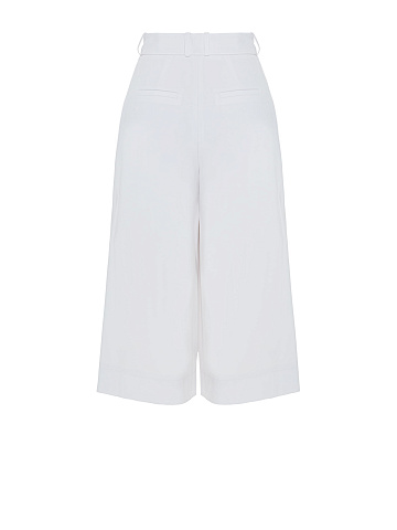 Белые бриджи из костюмной ткани, 2