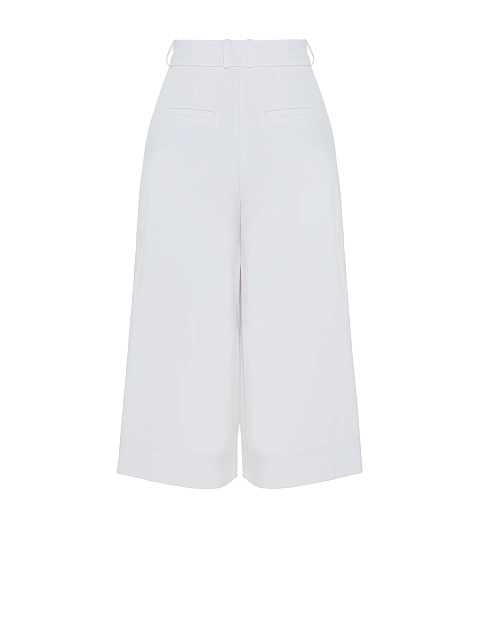 Белые бриджи из костюмной ткани, 2