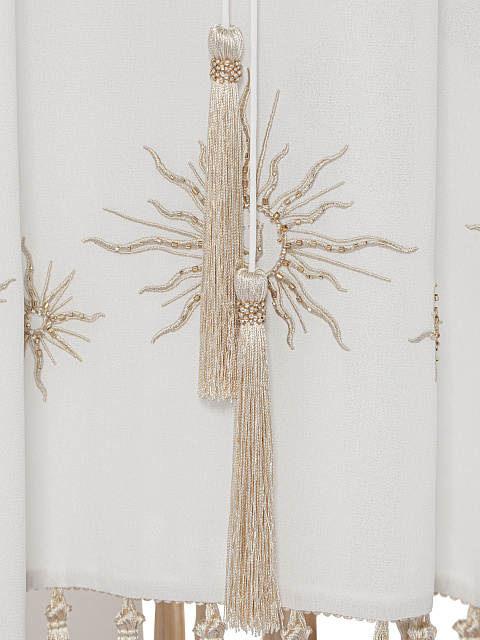 Белая туника с вышивкой и кисточками, 3