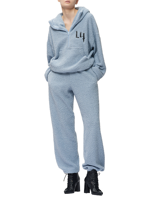 Голубой спортивный костюм из ткани букле, 6