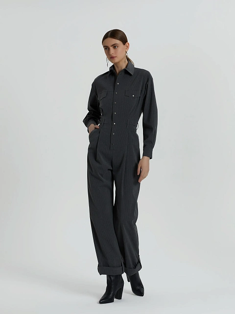 Темно-серый комбинезон в полоску, 5 Темно-серый комбинезон в полоску, 5
