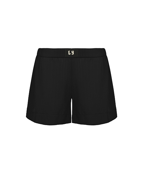 Черный шифоновый комплект из накидки и шорт, 5