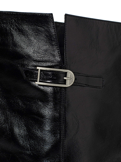 Черные ботфорты из кожи, 8