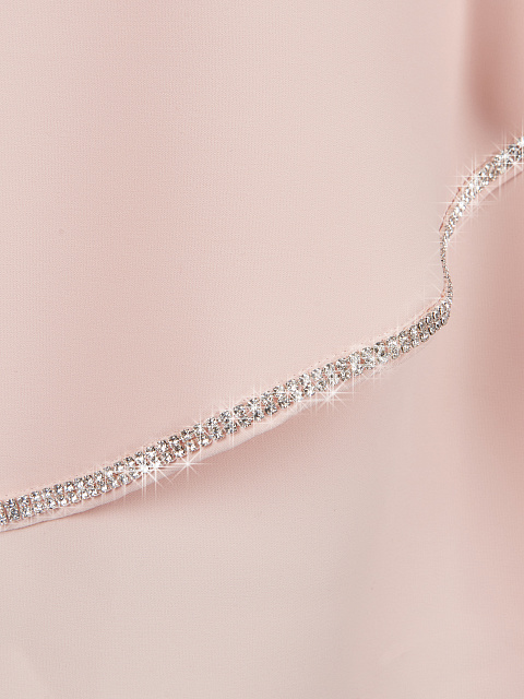 Розовое асимметричное платье-мини со стразами, 3