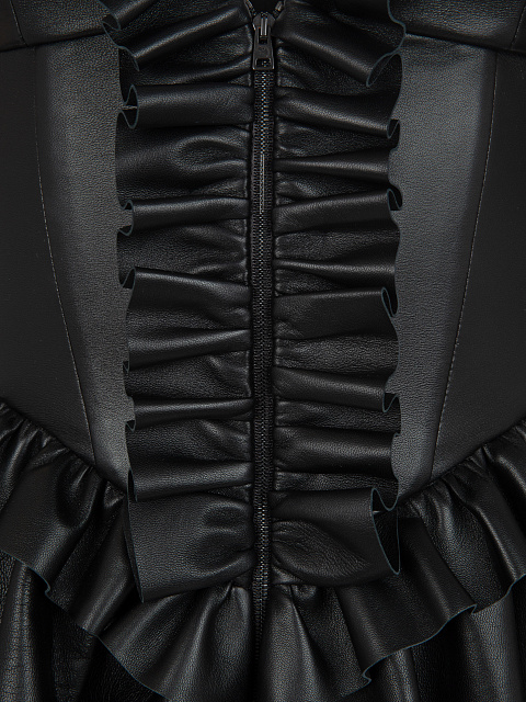 Кожаный корсетный топ с баской, 4 Кожаный корсетный топ с баской, 4