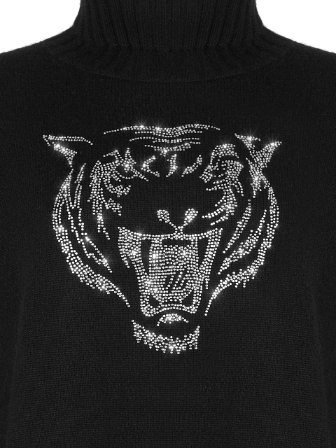 Черный кашемировый свитер со стразами, 3 Черный кашемировый свитер со стразами, 3